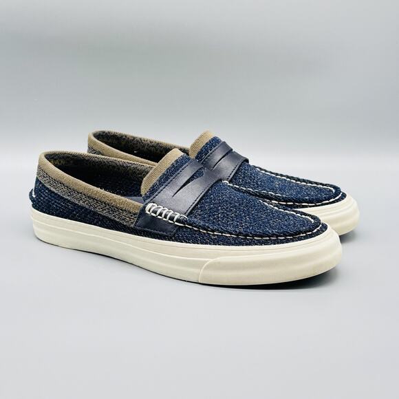 Cole Haan Shoes Men 8 Blue Knit Penny Loafer Grand OS Pinch Weekend Knit Casual - Picture 2 of 13